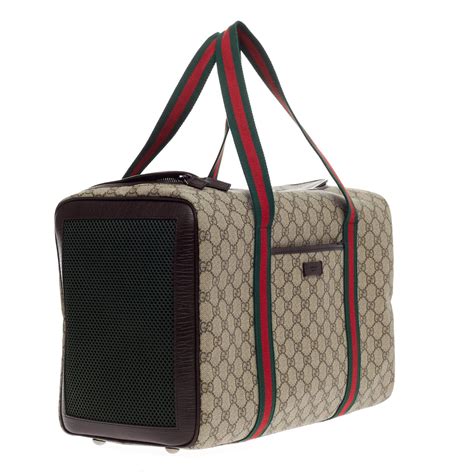 gucci animal skin bag|Gucci dog carrier for sale.